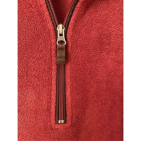 Horny toad men’s long sleeve burnt orange fleece quarter zip pullover size large - Picture 3 of 5